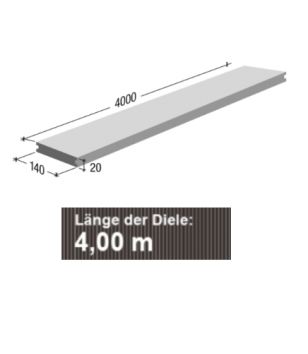 Breitdielen Massiv XL Komplett Set PLUS - 4m Dielen -