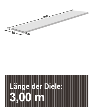 Breitdielen Top-Line XL Komplett Set PLUS - 3m Dielen -