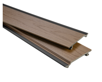 Handmuster WPC Fassadenverkleidung Teak